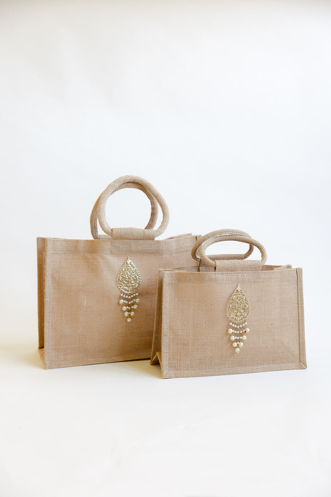 Jute gift bags with handles sale