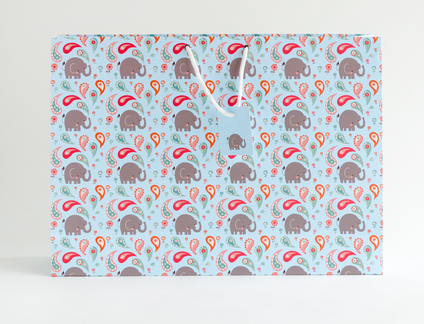 Baby Blue Elephant Hatti Gift Bag