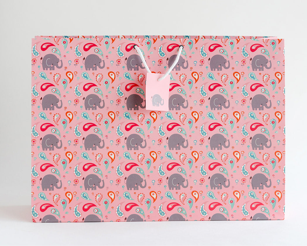 Baby Pink Elephant Hatti Gift Bags