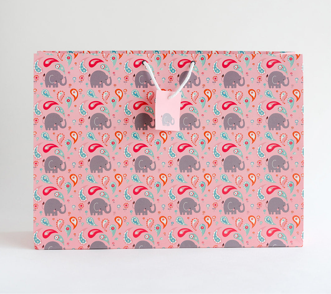 Baby Pink Elephant Hatti Gift Bags