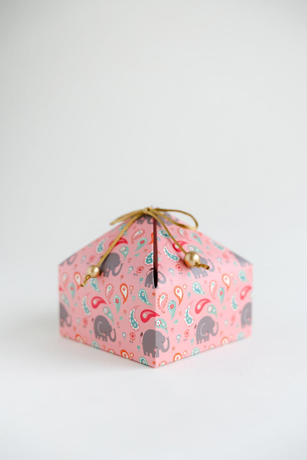 Baby Pink Elephant Hatti Pyramid Box