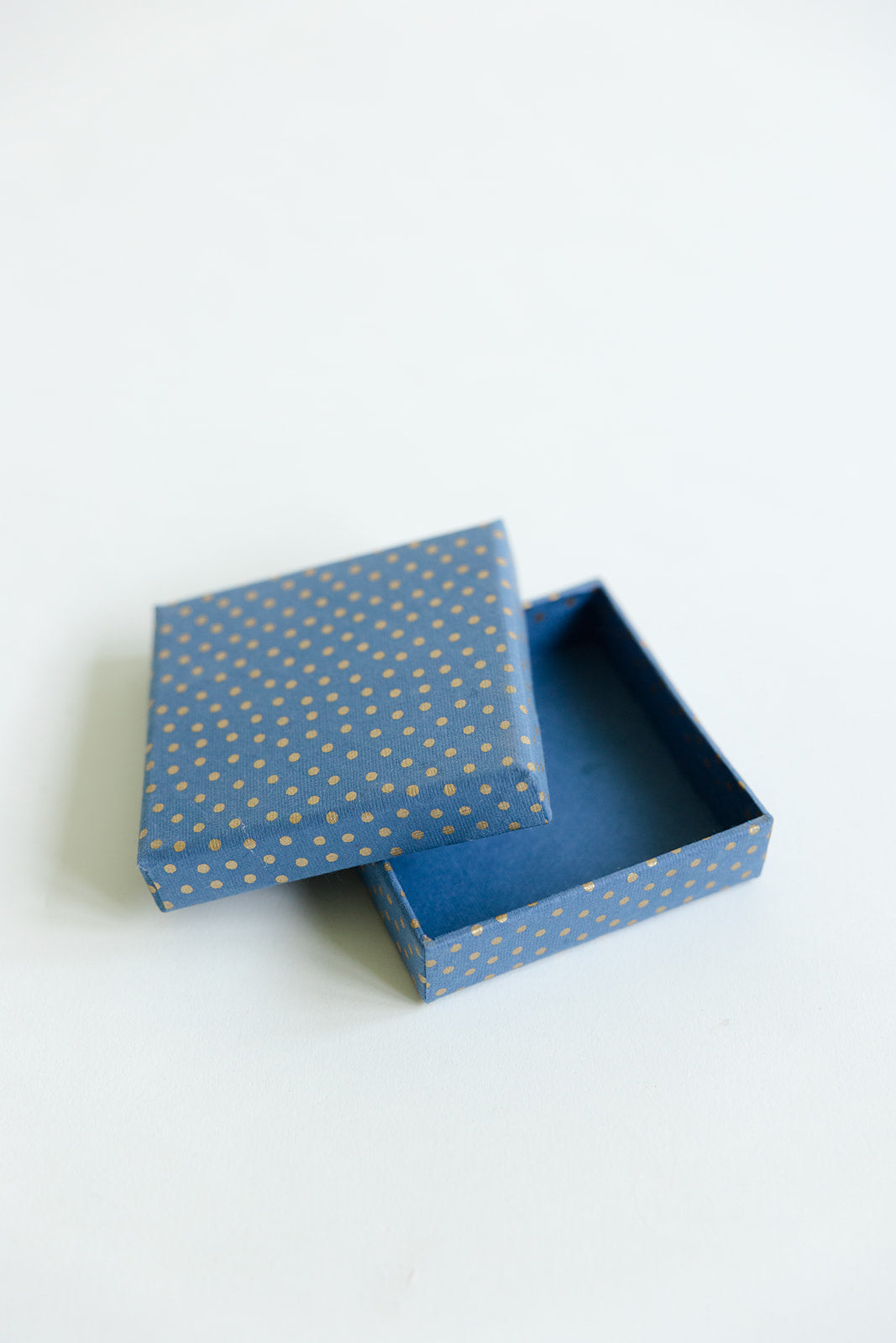 Navy Gold Dots Favour Box