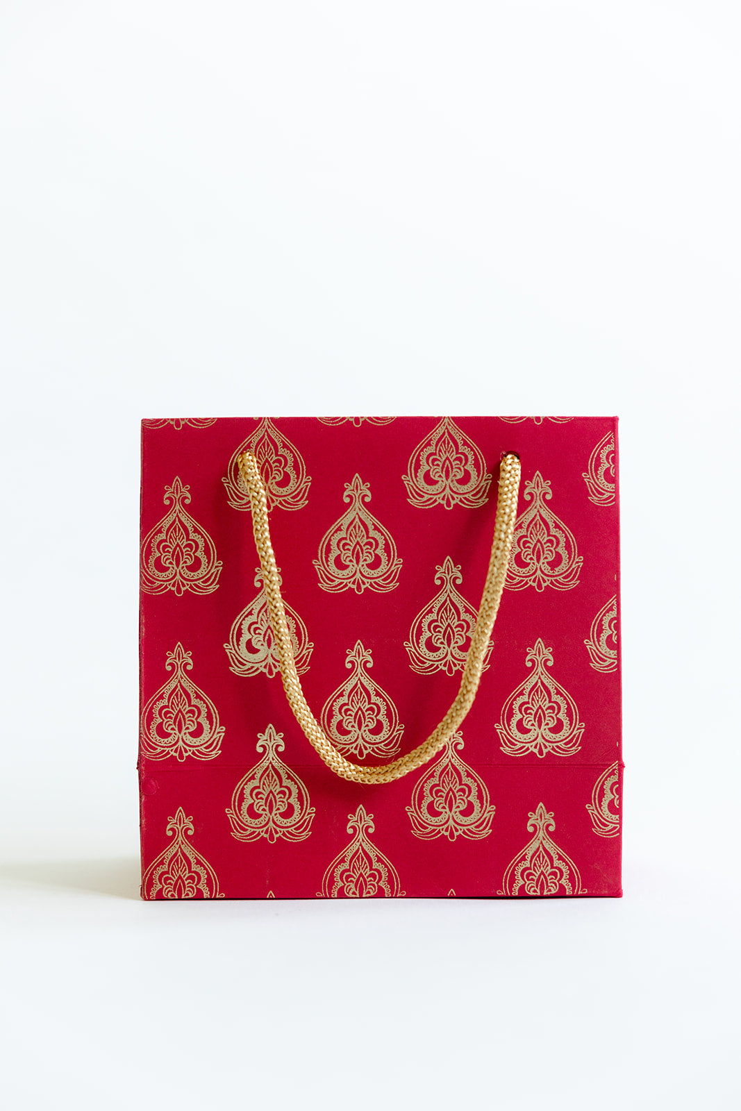 Mini Gift Bag Red Mughal Leaf