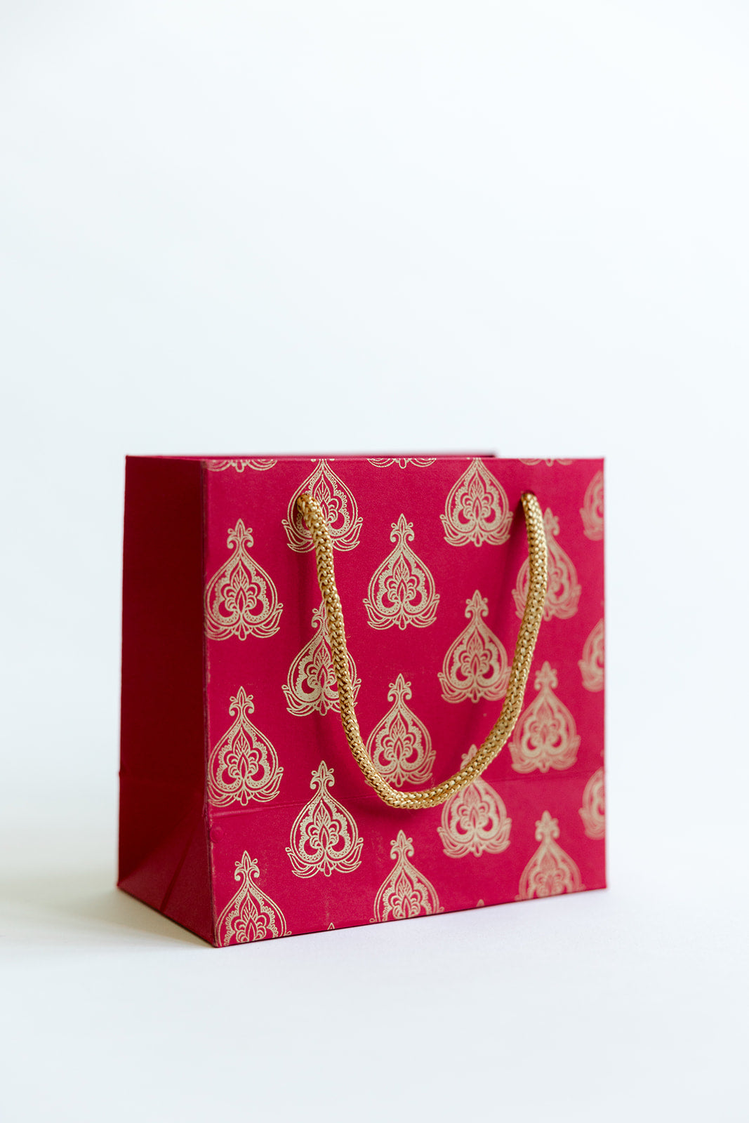 Mini Gift Bag Red Mughal Leaf