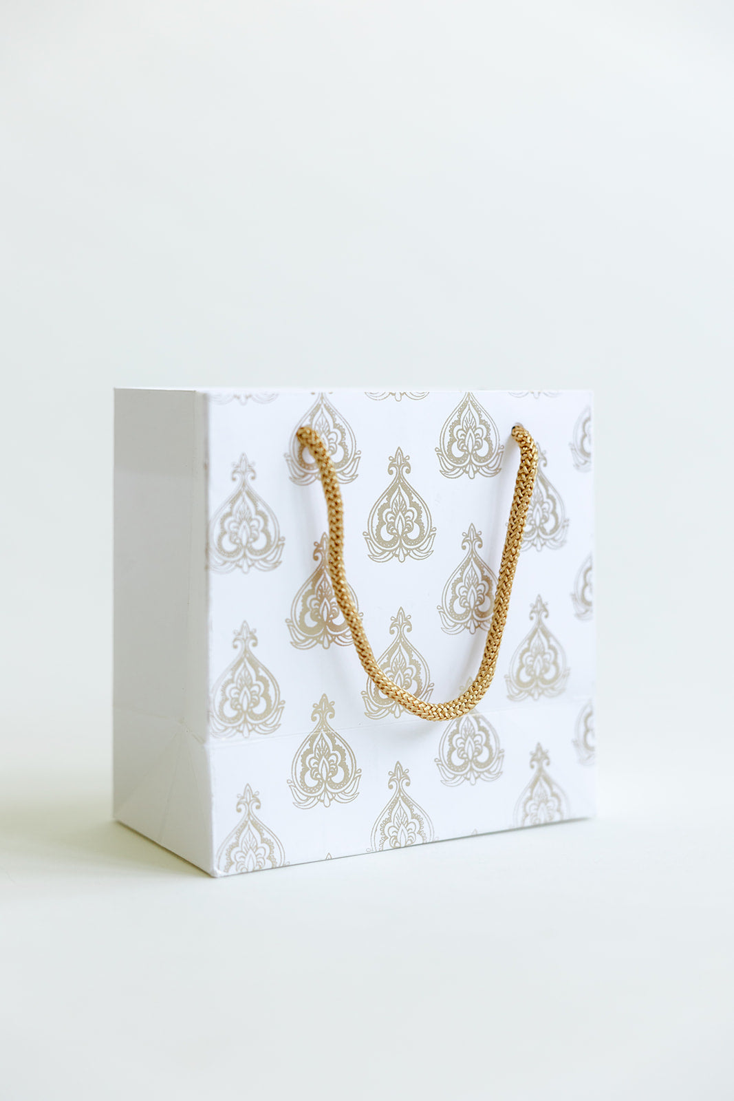 Mini Gift Bag Ivory Mughal Leaf