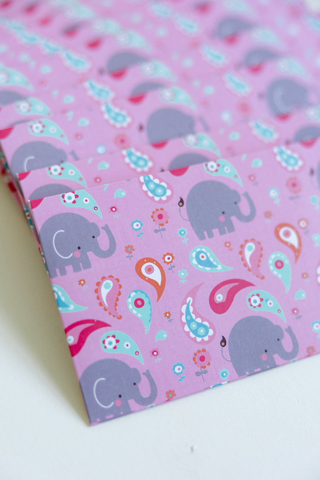 5 Baby Pink Elephant Hatti Money Gift Envelopes