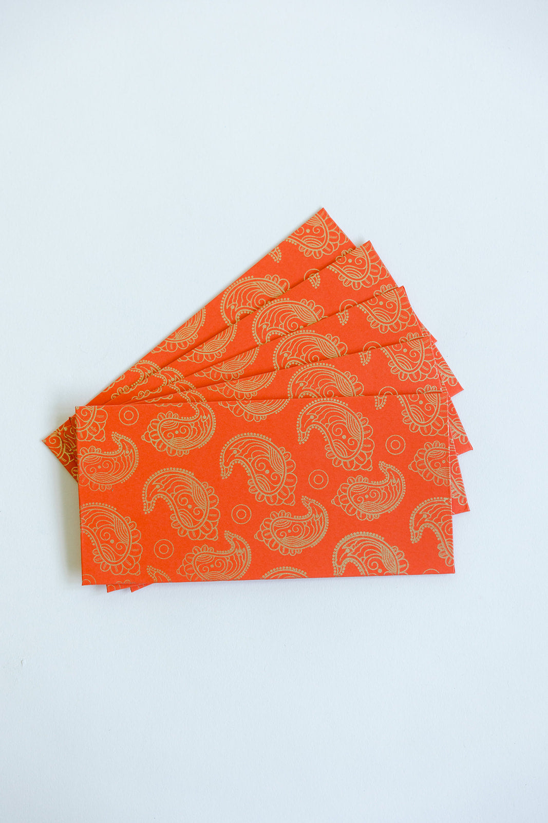 Orange Paisley Money Gift Envelopes