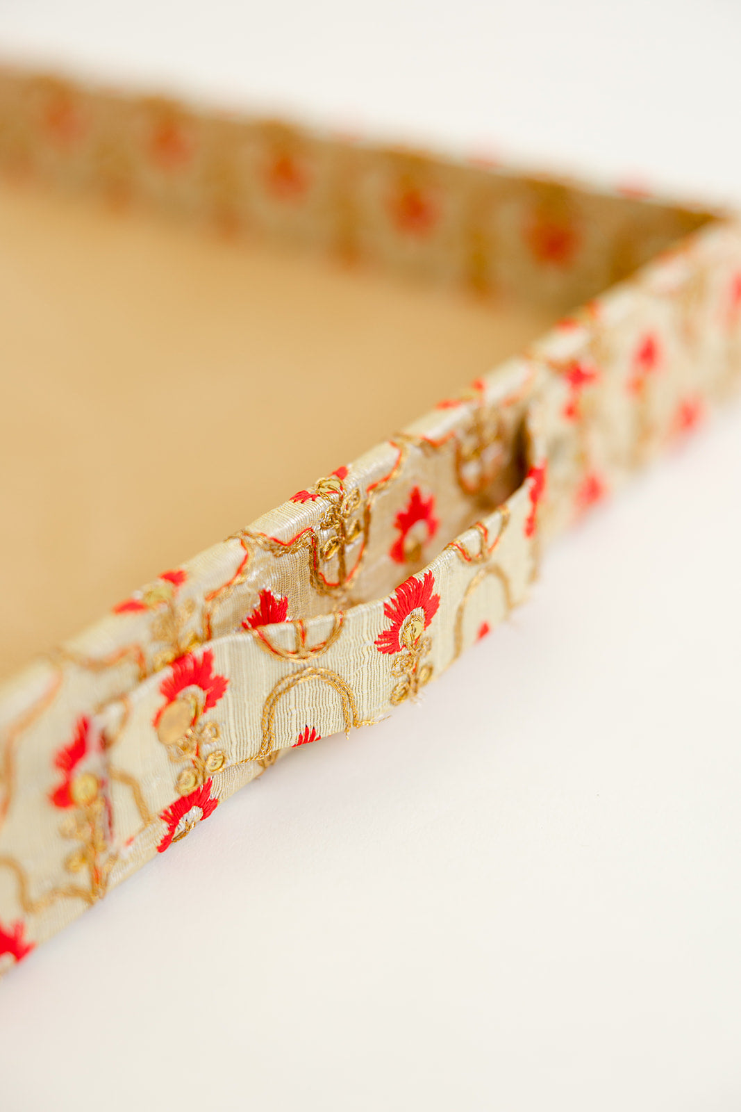 Brocade Bloom Red Small Gift Tray