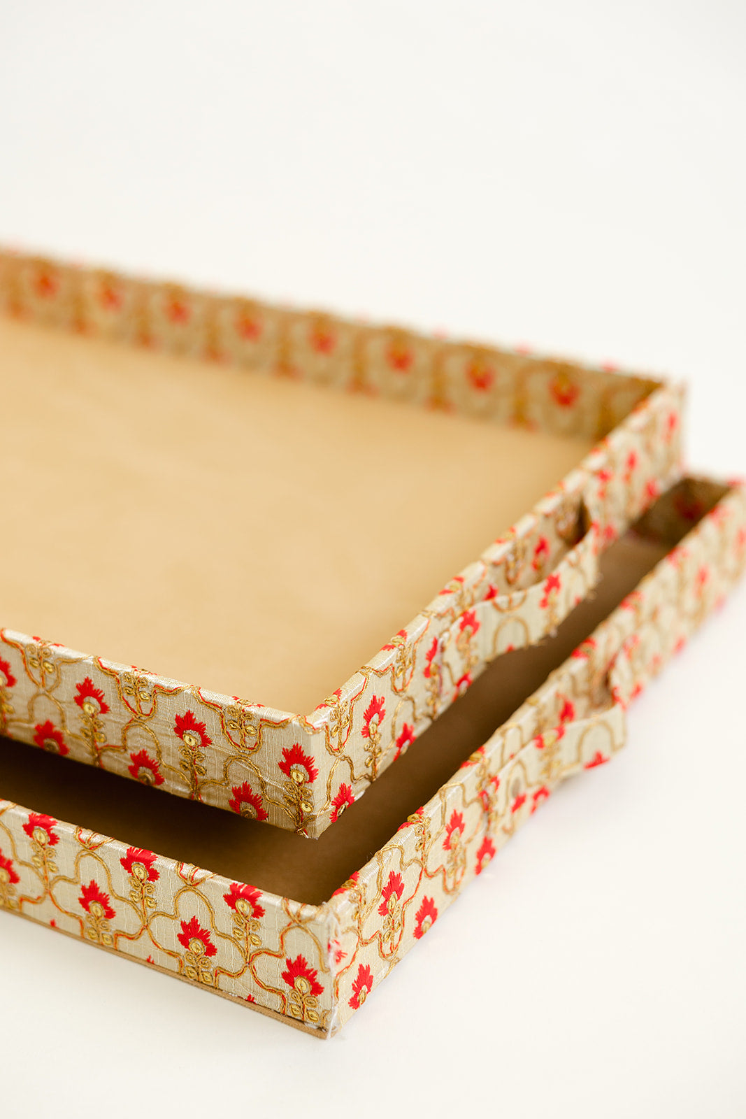 Brocade Bloom Red Large Gift Tray