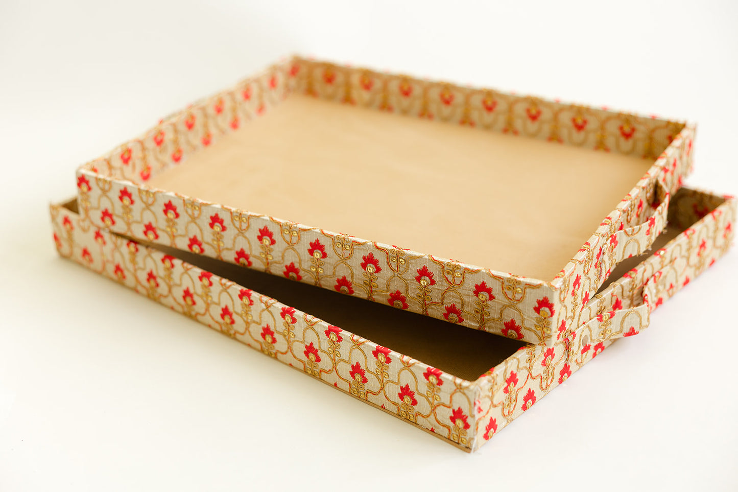 Brocade Bloom Red Large Gift Tray