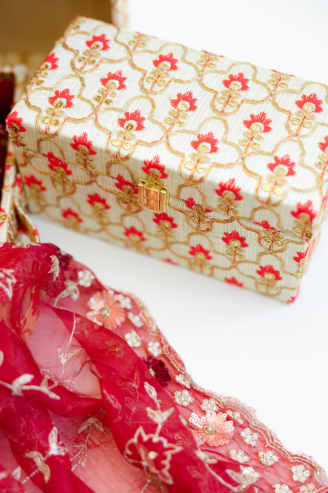 Brocade Bloom Red Bridal Full Gift Set