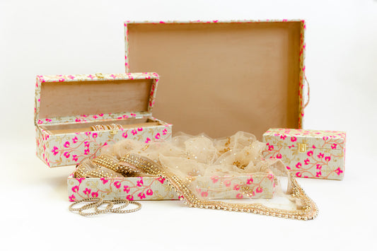 Brocade Bloom Pink Bridal Full Gift Set