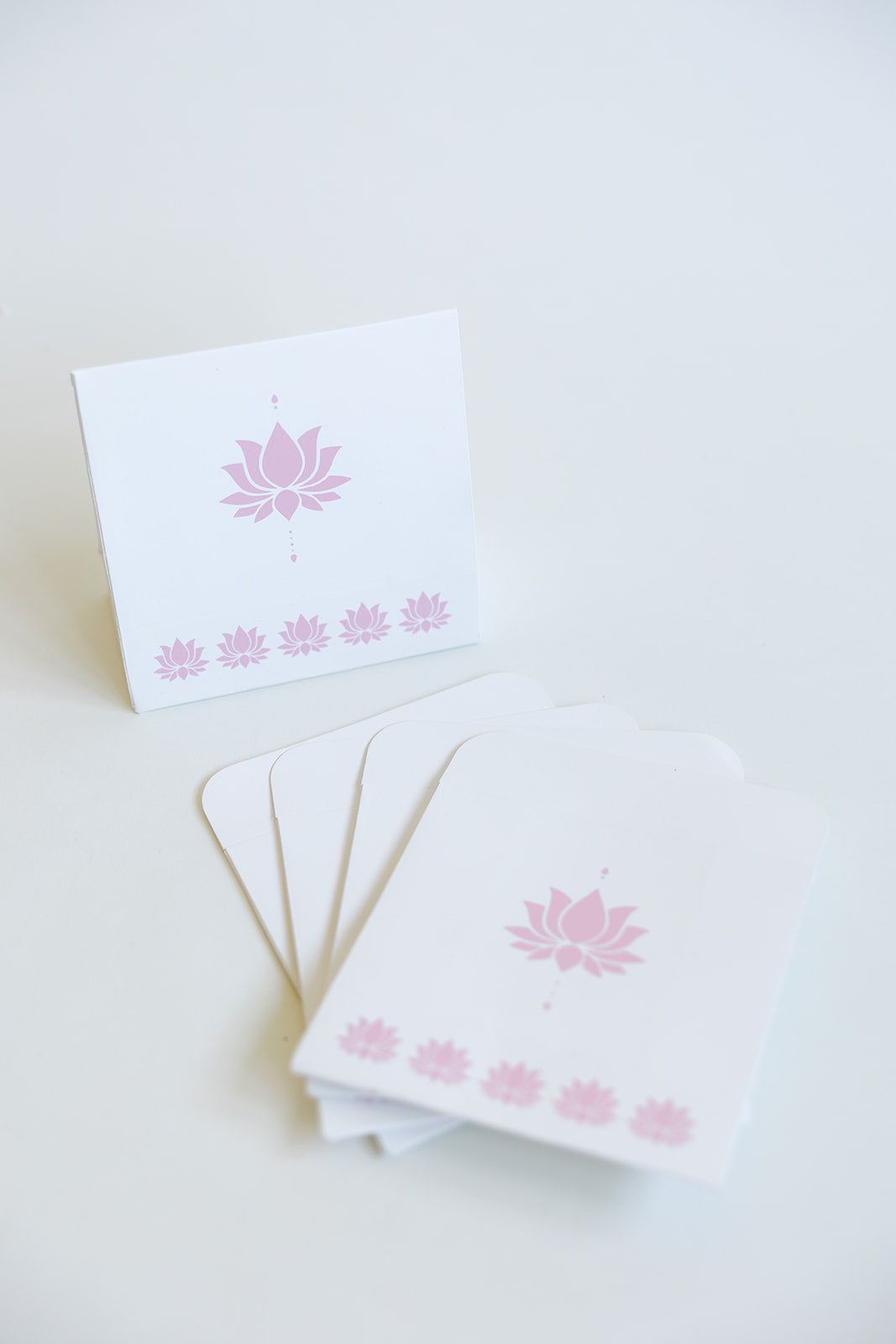 5 Baby Pink  Lotus Money Gift Envelopes and 5 Lotus Small Envelope Gift Bag Bundle Set