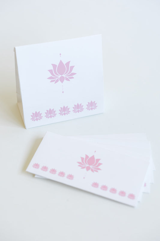 5 Baby Pink  Lotus Money Gift Envelopes and 5 Lotus Small Envelope Gift Bag Bundle Set