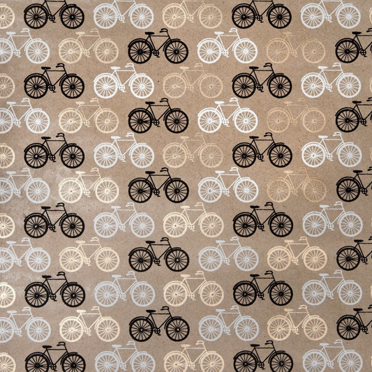 Grey & Black Luxury Bike Handmade Gift Wrap