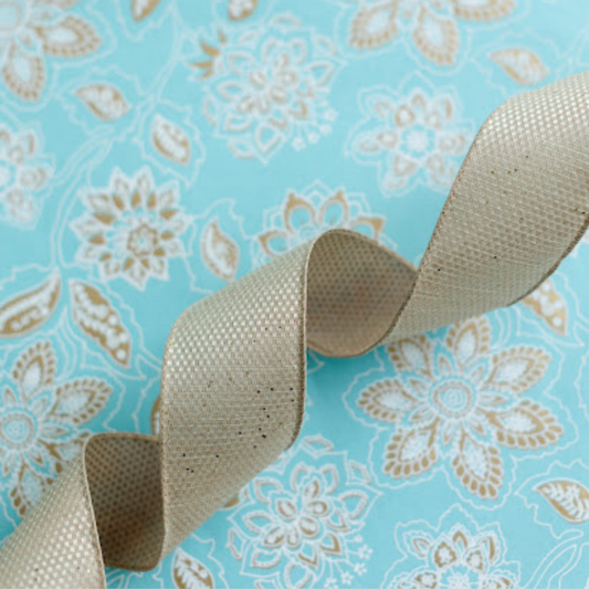 Turqouise Dahlia Print Gift Wrap