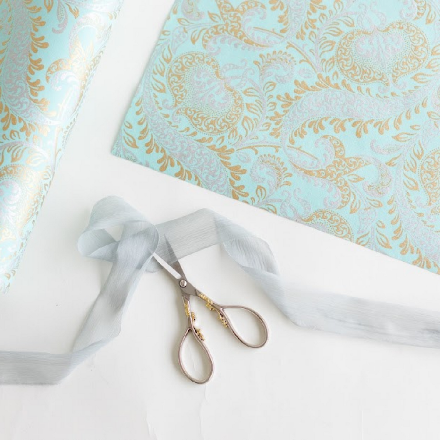 eco friendly teal theme wrapping papers 